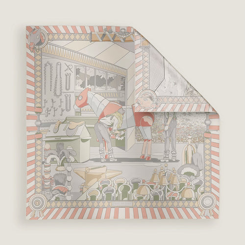 HERMES Pony Pit Stop double face scarf 90 | 愛馬仕 絲巾 (多色)