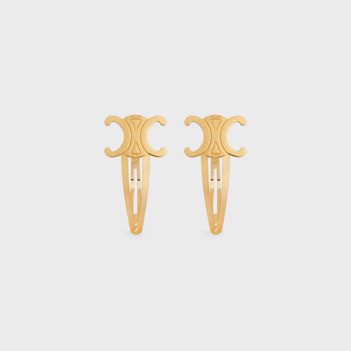 CELINE Set of 2 Snap Hair Clip in Brass | 賽琳 髮夾一套2件 (多色)