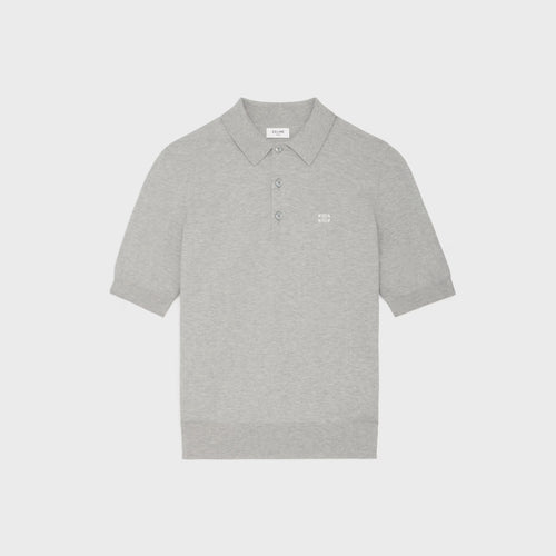 CELINE Triomphe Polo in Fine Cotton | Celine Short-Sleeved Top (Multicolor)