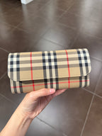 BURBERRY Halton Check Long Wallet | 博柏利 長銀包 (米色)