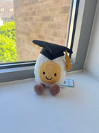 JELLYCAT Amuseables Boiled Egg Graduation | Graduation Egg (White)
