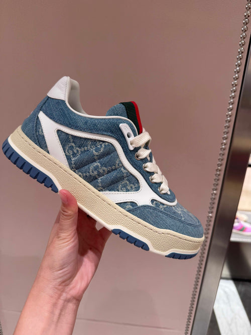 GUCCI Re-Web GG Denim Sneaker(Blue)