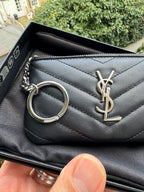 YSL SAINT LAURENT Cassandre Matelasse Key Pouch | 聖羅蘭 銀包 (黑色)