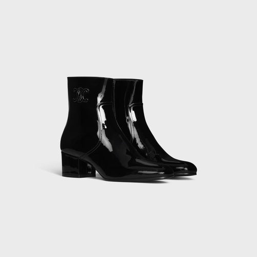 CELINE Les Bottes Triomphe Zipped Boot in Calfskin | 賽琳 Les Bottes Triomphe 小牛皮拉鍊長靴(黑色)