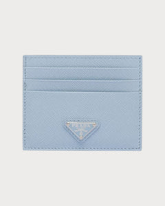 PRADA 1MC025 Saffiano Leather Triangle Logo Card Holder | Prada Card Holder (Multi-color)