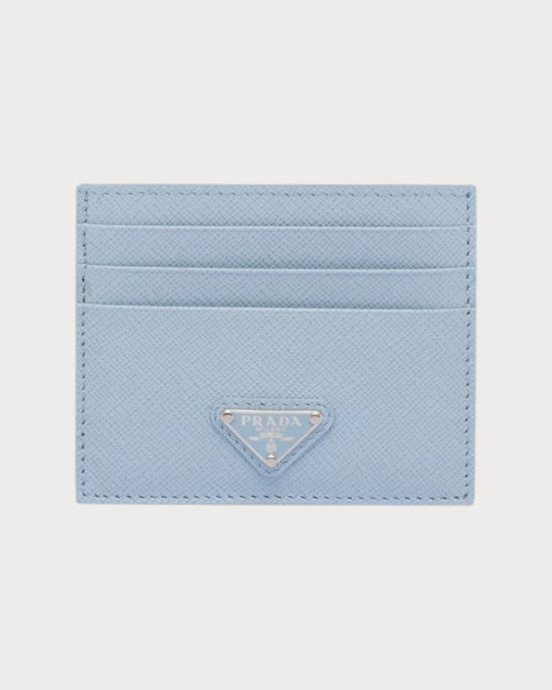 PRADA 1MC025 Saffiano Leather Triangle Logo Card Holder | Prada Card Holder (Multi-color)