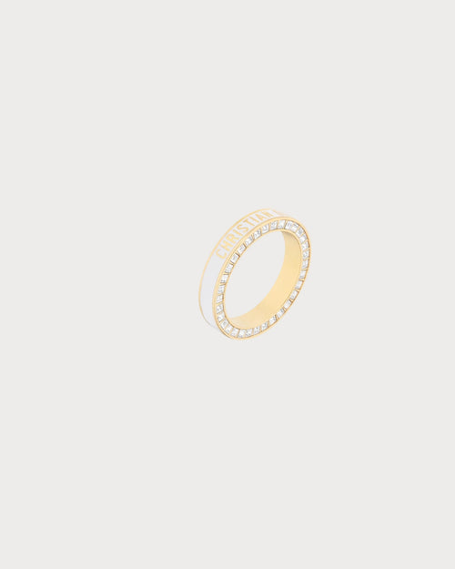 CHRISTIAN DIOR Dior Night Code Ring Gold-Finish Metal with White Crystals | 迪奧 戒指 (多色)