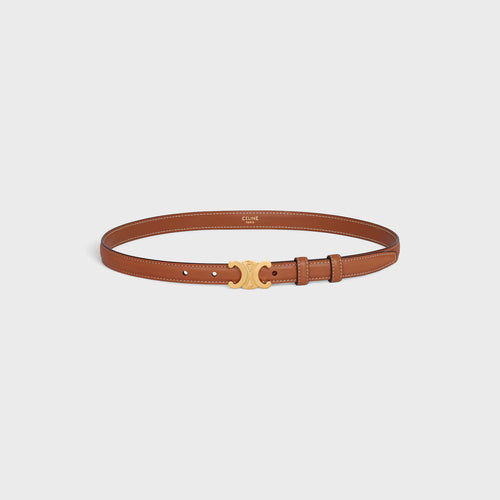 CELINE Small 18MM Triomphe Belt in Natural Calfskin | 賽琳 皮帶 (啡色)