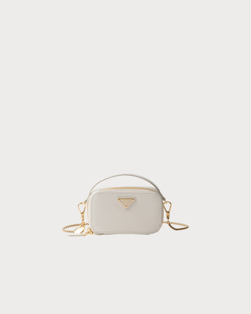 PRADA Saffiano Leather Mini-Pouch | 普拉達 迷你手袋 (White)