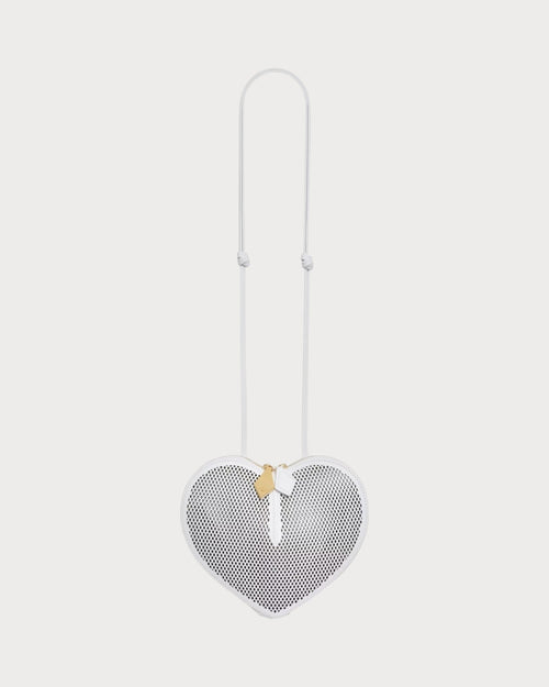 ALAIA Le Coeur Bag In Perforated Leather(White) - LONDONKELLY 英國名牌代購