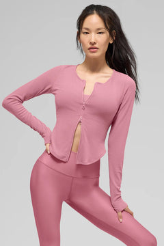 ALO YOGA Ribbed Stardust Long Sleeve Black | 羅紋長袖上衣 (多色) - LondonKelly 英國名牌代購