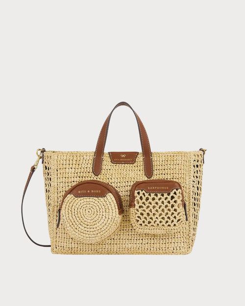 ANYA HINDMARCH X/S Raffia Holiday Cross - body Tote | 安雅·希德瑪芝 X/S 草編度假斜背托特包(天然色) - LondonKelly 英國名牌代購