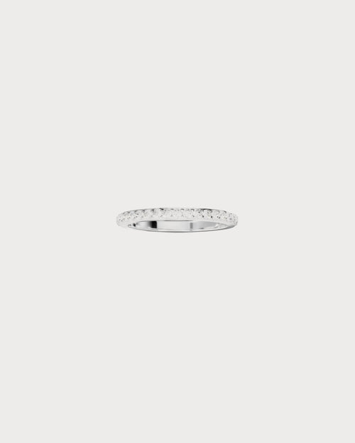 APM MONACO A23420OX Linear Pave Ring | 直線鑲石戒指 (銀色) - LondonKelly 英國名牌代購
