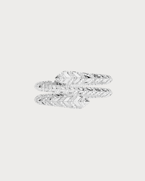 APM MONACO AB5656OX Kaa Double Wrap - Around Bangle | 雙層纏繞手鐲 (銀色) - LondonKelly 英國名牌代購