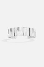 APM MONACO AB5692OX Statement Pave Cuff | 個性鑲石手環 (銀色) - LondonKelly 英國名牌代購