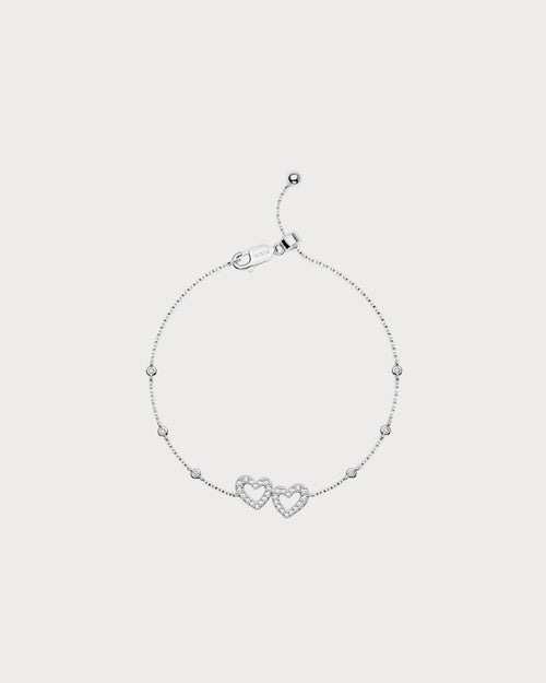 APM MONACO AB5703OX Heart Adjustable Bracelet | 愛心可調手鏈 (銀色) - LondonKelly 英國名牌代購