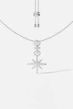 APM MONACO AC7135OX Pave Meteorites & Circles Adjustable Necklace | 鋪鑽與圓圈可調式項鍊 (銀色) - LondonKelly 英國名牌代購