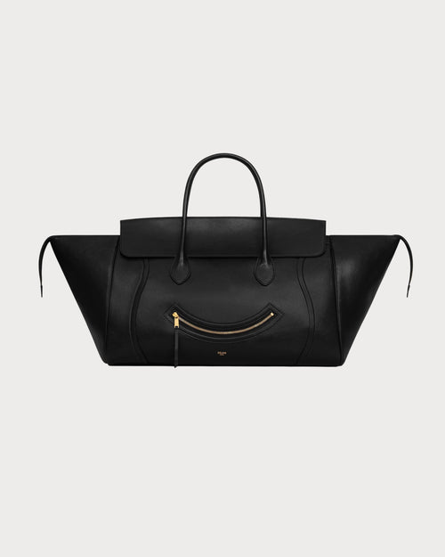 CELINE Large Smiling New Luggage in Suple Shiny Lambskin | 賽琳 手袋 (大碼/黑色) - LondonKelly 英國名牌代購