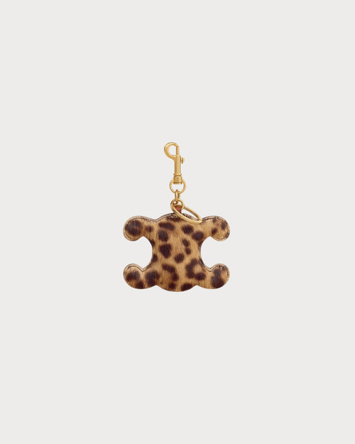 CELINE Triomphe Pom - Pom Keyring In Pony | 賽琳 鎖匙扣 (豹紋) - LondonKelly 英國名牌代購