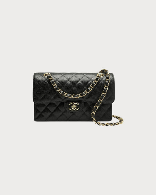 CHANEL A01112 Small Classic Flap Grained Calfskin Black | 香奈兒 經典手袋 (細碼23CM/黑色) - LONDONKELLY 英國名牌代購