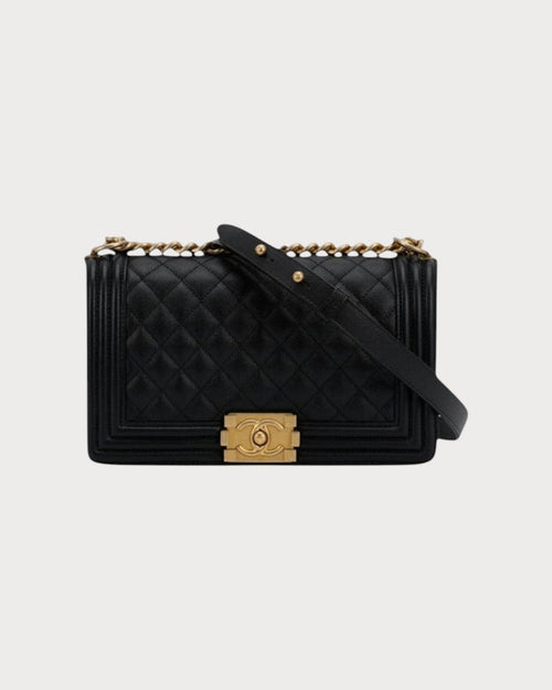 CHANEL A67085 Boy Chanel Grained Calfskin Medium | 香奈兒 手袋 (黑色) - LONDONKELLY 英國名牌代購