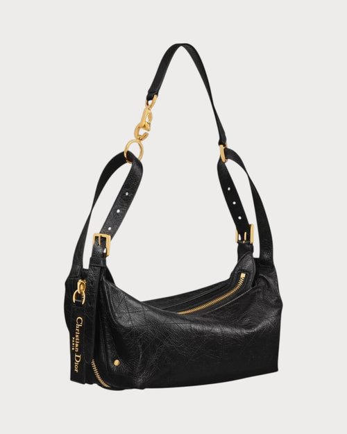 CHRISTIAN DIOR Small D - Journey Crinkled Calfskin Bag | 迪奧 手袋 (黑色) - LONDONKELLY 英國名牌代購