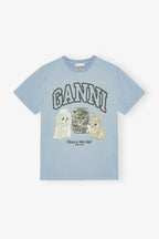 GANNI Blue Animal Print T-shirt | 短袖動物T恤 (藍色) - LondonKelly 英國名牌代購