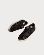 GOLDEN GOOSE Super - Star in black suede with Swarovski crystals and black suede star | 黃金鵝 Super - Star 黑色麂皮款,搭配施華洛世奇水晶與黑色麂皮星星(黑色) - LondonKelly 英國名牌代購