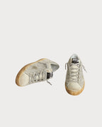 GOLDEN GOOSE Women’s Super - Star in aged white nubuck with Swarovski crystals | 黃金鵝 女款 Super - Star 舊化白色磨砂皮款,搭配施華洛世奇水晶(灰色) - LondonKelly 英國名牌代購