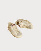 GOLDEN GOOSE Women’s Super - Star LTD in white leather with Swarovski micro - crystal inserts | 黃金鵝 女款 Super - Star LTD 白色皮革款,搭配施華洛世奇微水晶鑲嵌(白色) - LondonKelly 英國名牌代購