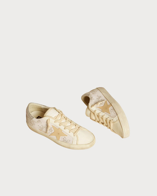 GOLDEN GOOSE Women's Super - Star LTD with Swarovski crystals and smoke gray leather star | 黃金鵝 女款 Super - Star LTD 搭配施華洛世奇水晶與煙灰色皮革星星(煙灰色) - LondonKelly 英國名牌代購