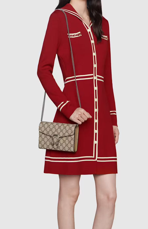 GUCCI Dionysus GG Supreme Chain Wallet | 古馳 銀包連鏈帶 (多色) - LondonKelly 英國名牌代購