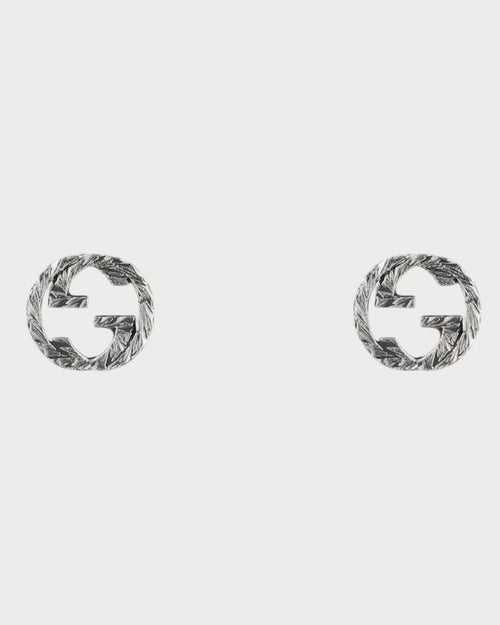 GUCCI Interlocking Stud Earrings | 古馳 耳環 (銀色) - LONDONKELLY 英國名牌代購