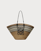 LOEWE Large Anagram Basket in Iraca Palm and Calfskin | 羅意威 草編袋 (深綠色) - LondonKelly 英國名牌代購