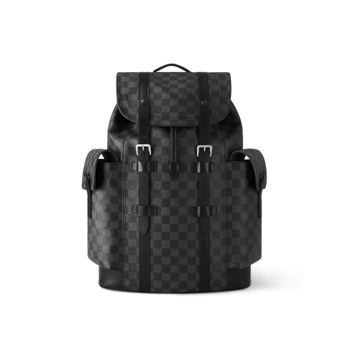 LOUIS VUITTON N41379 Men's Christopher MM Backpack | 路易威登 男仕背囊 (黑色)