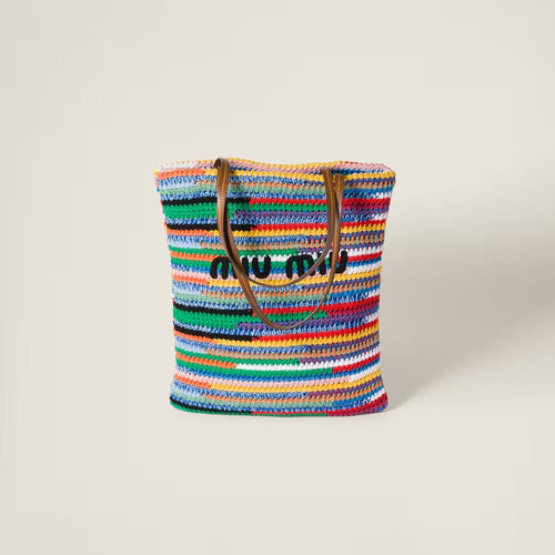 MIU MIU Crochet Tote Bag | 繆繆 草編袋 (彩色) - LondonKelly 英國名牌代購