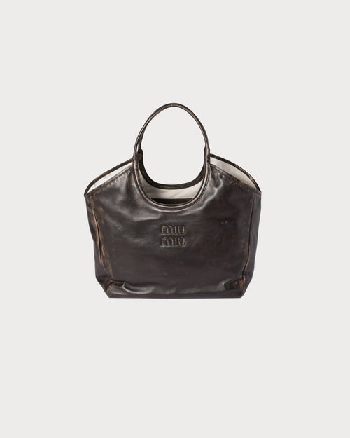 Miu Miu Ivy Leather Tote Bag | 繆繆 手提袋 (咖啡色) - LondonKelly 英國名牌代購