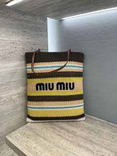 MIU MIU Raffia - Effect Woven Tote Bag | 繆繆 草編袋 (多色) - LondonKelly 英國名牌代購