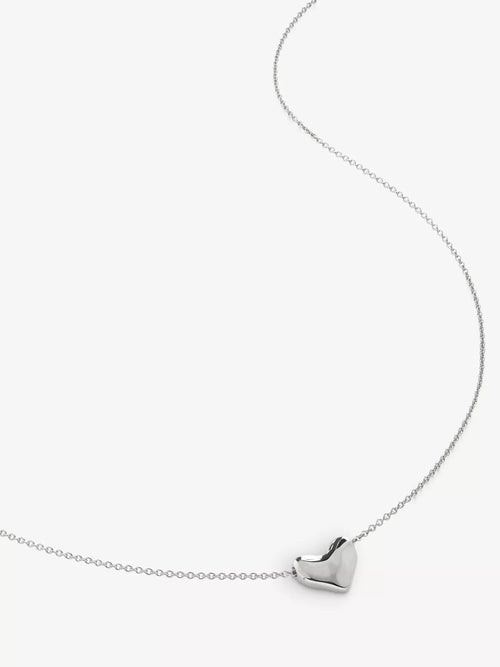 MONICA VINADER Heart - Charm Sterling - Silver Pendant Necklace | 頸鏈 (銀色) - LondonKelly 英國名牌代購