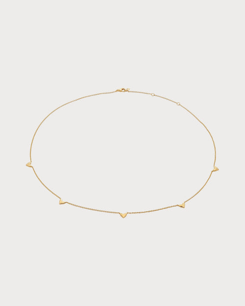MONICA VINADER Heart Station 18ct Yellow Gold - Plated Vermeil Sterling - Silver Necklace | 頸鏈 (金色) - LondonKelly 英國名牌代購