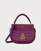 MULBERRY Small Amberley Satchel Top Handle | 瑪百莉 小號安柏利手提單肩包(蘭花紫亮面) - LondonKelly 英國名牌代購