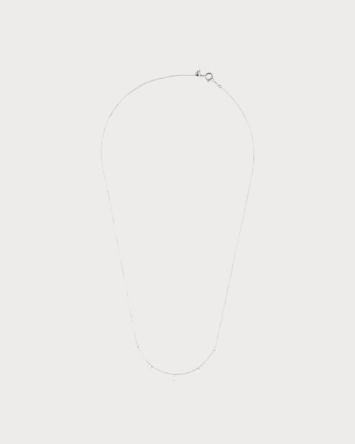 PERSEE White Gold and Diamond 5 - Stone Danaé Necklace | 白金鑽石5顆石達娜伊項鍊 (白金) - LondonKelly 英國名牌代購