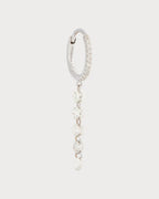 PERSEE White Gold and Diamond Circle Single Hoop Earring | 白金鑽石圓圈單圈耳環 (白金款) - LondonKelly 英國名牌代購
