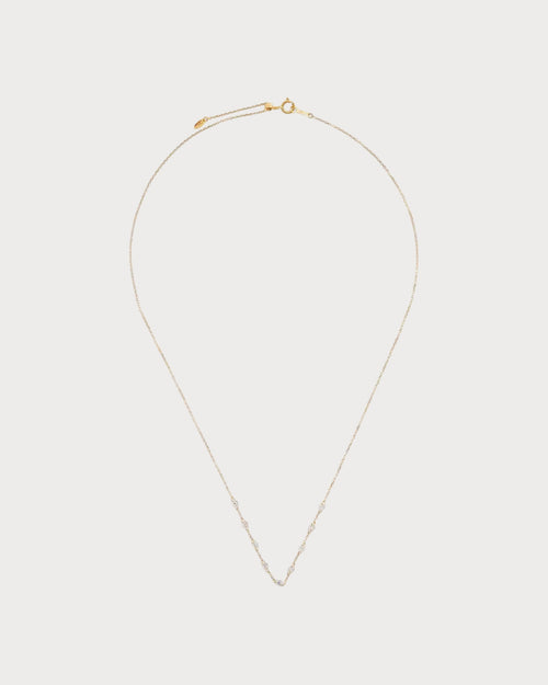 PERSEE Yellow Gold and Diamond 9 - Stone Danae Necklace | 黃金鑽石9顆石達娜伊項鍊 (黃金) - LondonKelly 英國名牌代購