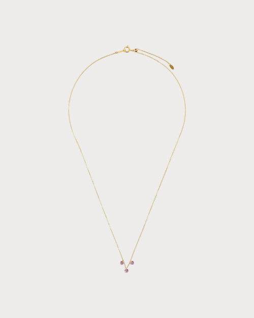 PERSEE Yellow Gold and Sapphire La Vie en Rose Necklace | 黃金藍寶石玫瑰人生項鍊 (黃金) - LondonKelly 英國名牌代購