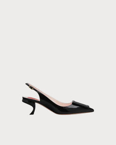 ROGER VIVIER Virgule Slingback Pumps in Patent Leather | RV 漆皮材質後帶高跟鞋 (多色) - LondonKelly 英國名牌代購