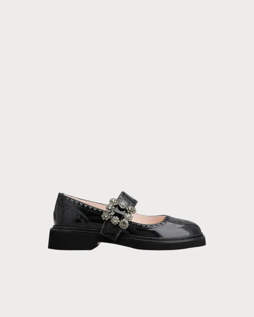 ROGER VIVIER Viv' Rangers Mary Janes in Leather | RV 皮革材質瑪麗珍鞋 (黑色) - LondonKelly 英國名牌代購