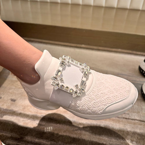 ROGER VIVIER Viv Run Strass Buckle Sneakers | RV 波鞋 (白色) - LondonKelly 英國名牌代購