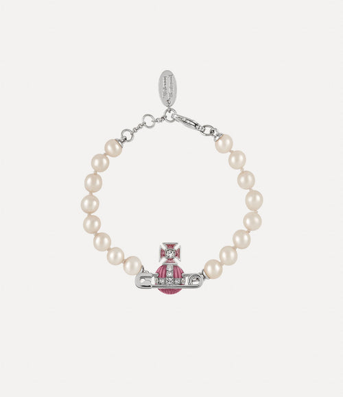 VIVIENNE WESTWOOD Kitty Pearl Bracelet | 西太后 珍珠手鏈 (粉紅色) - LondonKelly 英國名牌代購