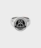 VIVIENNE WESTWOOD Sussex Ring | 西太后 男仕戒指 (黑銀色) - LONDONKELLY 英國名牌代購